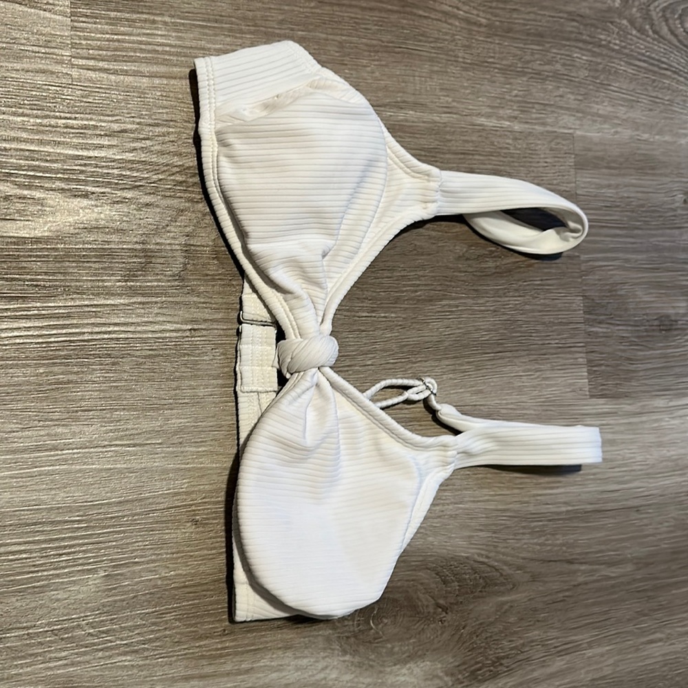 White bathing suit top